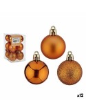 Set of Christmas balls Orange Plastic 4 x 5 x 4 cm (12 Units) | Tienda24 Tienda24.eu