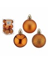 Set of Christmas balls Orange Plastic 4 x 5 x 4 cm (12 Units) | Tienda24 Tienda24.eu