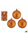 Conjunto de bolas de Natal Laranja PVC 6 cm (4 Unidades) | Tienda24 Tienda24.eu