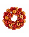 Couronne de Noël Balles Rouge Orange PVC 35 x 10 x 35 cm (4 Unités) | Tienda24 Tienda24.eu