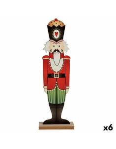 Figura Decorativa Reno de Navidad Rojo Gris Poliéster 13 x 65 x 18 cm (4 Unidades) | Tienda24 Tienda24.eu