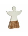 Figura Decorativa Anjo Branco Castanho Madeira Cerâmica 2,5 x 18 x 15 cm (6 Unidades) | Tienda24 Tienda24.eu