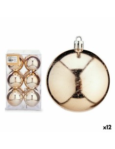 Set di palline di Natale champagne Plastica Ø 7 cm (12 Unità) da Krist+, Natale - Ref: S3627460, Precio: 39,86 €, Descuento: %