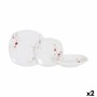 Set di Stoviglie Home Style Sakura 18 Pezzi Porcellana Quadrato (2 Unità) di Home Style, Servizi combinati - Rif: S2226159, P...