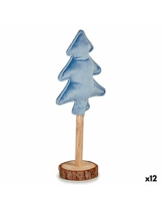 Albero di Natale Poliestere Azzurro Legno 9,5 x 32 x 13 cm (12 Unità) da Krist+, Natale - Ref: S3627512, Precio: 32,84 €, Des...