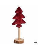 Weihnachtsbaum Polyester Granatrot Holz 9,5 x 32 x 13 cm (12 Stück) | Tienda24 Tienda24.eu