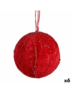 Set di palline di Natale Poliestere Rosso 8 x 8 x 8 cm (6 Unità) da Krist+, Natale - Ref: S3627520, Precio: 52,62 €, Descuent...