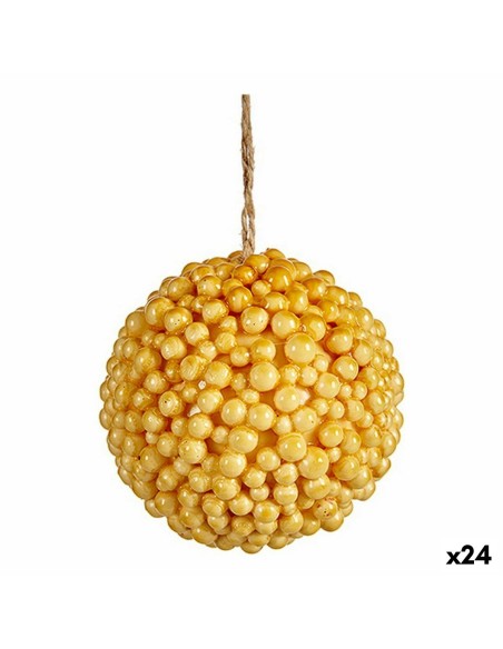 Palla di Natale Giallo Plastica 8 x 8 x 8 cm (24 Unità) da Krist+, Natale - Ref: S3627534, Precio: 37,80 €, Descuento: %