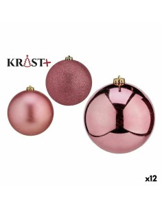 Set di palline di Natale Rosa PVC 10 cm (12 Unità) da Krist+, Natale - Ref: S3627596, Precio: 54,87 €, Descuento: %