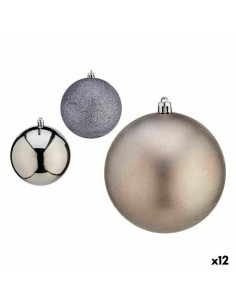 Set di palline di Natale Argentato Plastica 10 x 11 x 10 cm (12 Unità) da Krist+, Natale - Ref: S3627603, Precio: 54,87 €, De...