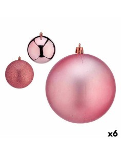 Set di palline di Natale Rosa Plastica 12 x 13 x 12 cm (6 Unità) da Krist+, Natale - Ref: S3627624, Precio: 39,82 €, Descuent...