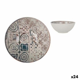 Bol La Mediterránea Grecia Porcelaine Bleu Marron Ø 16 x 7 cm (24 Unités) de La Mediterránea, Plats et plateaux - Réf : S2226...