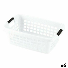 Panier à linge Avec des poignées Blanc 50 L (6 Unités) de BigBuy Home, Corbeilles à linge - Réf : S2226312, Prix : 32,25 €, R...