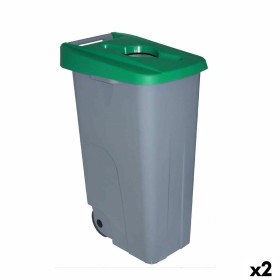 Dustbin with Wheels Denox 110 L Green 58 x 41 x 89 cm by Denox, Outdoor Dustbins - Ref: S2226335, Price: 70,89 €, Discount: %