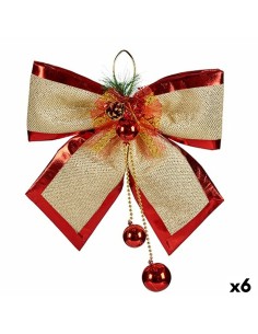 Christmas bauble Snowflakes White Red 17 x 6 x 17 cm (8 Units) | Tienda24 Tienda24.eu