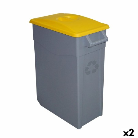 Caixote de Lixo para Reciclagem Denox 65 L Amarelo (2 Unidades) | Tienda24 - Global Online Shop Tienda24.eu