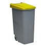 Poubelle à Roulettes Denox 85 L Jaune 58 x 41 x 76 cm de Denox, Bacs à ordures extérieurs - Réf : S2226339, Prix : 66,20 €, R...