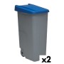 Poubelle à Roulettes Denox 85 L Bleu 58 x 41 x 76 cm de Denox, Bacs à ordures extérieurs - Réf : S2226340, Prix : 64,99 €, Re...