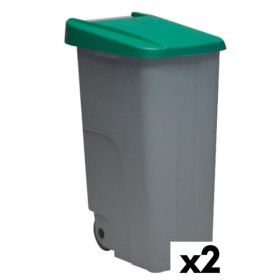 Dustbin with Wheels Denox 85 L Green 58 x 41 x 76 cm by Denox, Outdoor Dustbins - Ref: S2226341, Price: 64,99 €, Discount: %