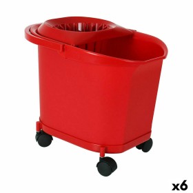 Balde de Limpeza 16 L Vermelho (6 Unidades) de BigBuy Cleaning, Materiais de limpeza - Ref: S2226344, Preço: 54,17 €, Descont...