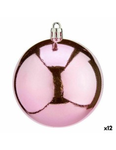 Set di palline di Natale Rosa Plastica 8 x 9 x 8 cm (12 Unità) da Krist+, Natale - Ref: S3627708, Precio: 55,30 €, Descuento: %