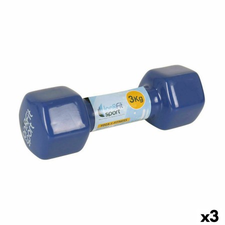 Dumbbells LongFit Sport Longfit sport 3 Kg Blue 3 Units by LongFit Sport, Dumbbells - Ref: S2226414, Price: 19,76 €, Discount: %