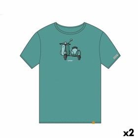 T-shirt à manches courtes unisex Cállate la Boca Turquoise Side-car M (2 Unités) de Cállate la Boca, T-shirts - Réf : S222644...