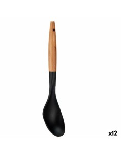 Ladle Black Natural Wood 7 x 33,5 x 3,5 cm (12 Units) by Kinvara, Serving spoons - Ref: S3627879, Price: €20.36, Discount: %