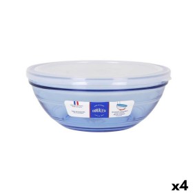 Round Lunch Box with Lid Duralex Crystal Blue Ø 20,5 cm (4 Units) by Duralex, Food storage - Ref: S2226514, Price: 17,84 €, D...