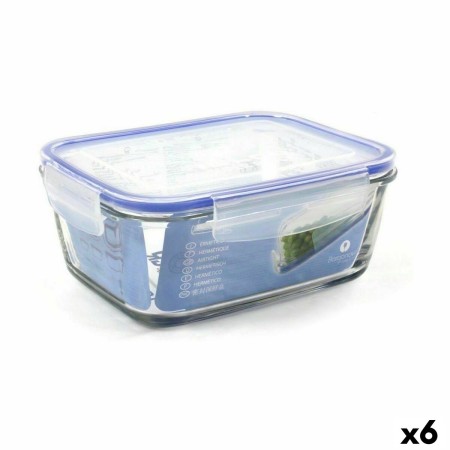 Lunchbox hermetisch Borgonovo Superblock rechteckig 21 x 16 x 8,5 cm (6 Stück) von Borgonovo, Lagerung von Lebensmitteln - Re...