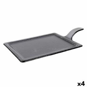 Tray Viejo Valle Black Glass 46 x 27 cm (4 Units) by Viejo Valle, Plates and dishes - Ref: S2226538, Price: 32,46 €, Discount: %