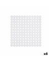 Alfombrilla Antideslizante para Ducha Blanco PVC 68 x 36 x 1 cm (6 Unidades) | Tienda24 Tienda24.eu