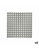 Non-slip Shower Mat Grey PVC 54 x 54 x 1 cm (6 Units) | Tienda24 Tienda24.eu