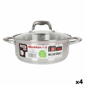 Casserole avec couvercle en verre Quttin New Neron Acier 27,3 x 23 cm (4 Unités) | Tienda24 - Global Online Shop Tienda24.eu