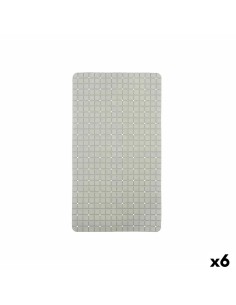 Alfombrilla Antideslizante para Ducha Cuadros Gris PVC 67,7 x 38,5 x 0,7 cm (6 Unidades) de Berilo, Accesorios para ducha - R...