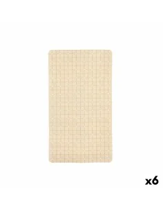 Alfombrilla Antideslizante para Ducha Cuadros Beige PVC 67,7 x 38,5 x 0,7 cm (6 Unidades) de Berilo, Accesorios para ducha - ...