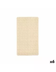 Tappetino Antiscivolo da Doccia Quadri Beige PVC 67,7 x 38,5 x 0,7 cm (6 Unità) da Berilo, Accessori per la doccia - Ref: S36...