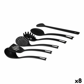 Set d'Ustensiles de Cuisine Quttin Quttin Noir (6 Pièces) (8 Unités) (6 pcs) de Quttin, Cuillères de cuisine - Réf : S2226651...