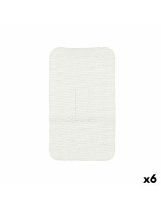 Alfombrilla Antideslizante para Ducha Cuadros Blanco PVC 50,3 x 50,3 x 0,7 cm (6 Unidades) | Tienda24 Tienda24.eu