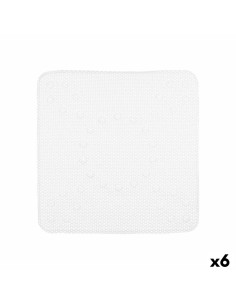 Tapis de Douche Antidérapant Carreaux Transparent PVC 67,7 x 38,5 x 0,7 cm (6 Unités) | Tienda24 Tienda24.eu