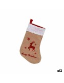 Weihnachtsschmuck Weihnachtsstrumpf Rentier Braun 25 x 1,5 x 40 cm (12 Stück) | Tienda24 Tienda24.eu