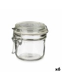 Bocal Transparent Métal verre Silicone 180 ml 11,5 x 8,5 x 8,5 cm (6 Unités) | Tienda24 Tienda24.eu