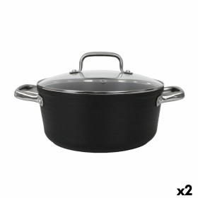 Casserole with glass lid Quttin Spiral Ø 24 cm Toughened aluminium (2 Units) by Quttin, Casserole pans - Ref: S2226833, Price...