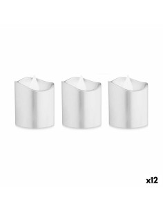 Kerzen-Set LED Silberfarben 3,7 x 3,7 x 5 cm (12 Stück) von Gift Decor, LED Kerzen - Ref: S3628368, Preis: €19.88, Rabatt: %