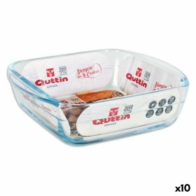 Bandeja para Forno Quttin 66603 1,1 L Vidro Quadrado 1,1 L 19,7 x 16,8 x 5,6 cm (10 Unidades) de Quttin, Tabuleiros de forno ...