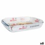 Travessa para o Forno Quttin Transparente Vidro Retangular 3 L 35,4 x 22 x 5,5 cm (6 Unidades) de Quttin, Tabuleiros de forno...