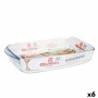 Fuente para Horno Quttin Transparente Vidrio Rectangular 4,2 L 38,8 x 23,9 x 6,6 cm (6 Unidades) de Quttin, Bandejas para hor...