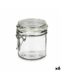 Tarro Transparente Metal Vidrio Silicona 250 ml 11,5 x 10 x 8,5 cm (6 Unidades) | Tienda24 Tienda24.eu