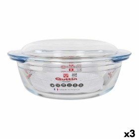 Caçarola com Tampa Quttin Vidro 2,2 + 0,8 L (3 Unidades) de Quttin, Caçarolas - Ref: S2226860, Preço: 27,72 €, Desconto: %