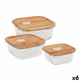 Set of 3 lunch boxes Quttin Squared Bamboo (6 Units) by Quttin, Food storage - Ref: S2226904, Price: 46,08 €, Discount: %